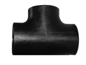 China SS400 Straight Pipe Fitting Tee ASTM A234 WPB Carbon Steel MS Equal EN10253 factory