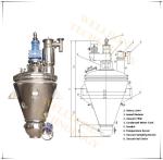 Chemical Powder / Granule Vacuum Agitated Dryer 80% Drying Efficiency