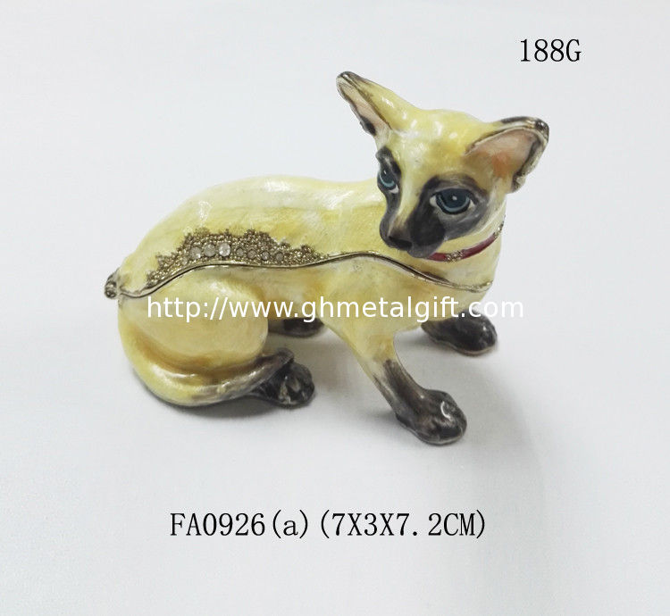 dog alloy jewelry box decorative metal keepsake box fashion trinket box home decorative