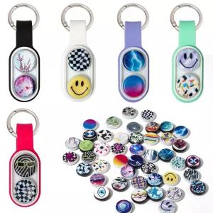China Kids And Adults Abs Material Pop Pocket Puck Finger Fidget Toy All Kinds Of Color factory