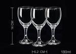 Elegant Long Stem Crystal Wine Glasses 130ml-415ml Customized Design