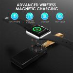 Black Plastic Mini Power Bank Iwatch Charger Universal Compatibility With