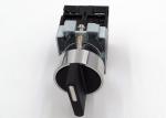 Silver Aluminum Momentary Push Button Wall Switch Flat Round Rotary Type