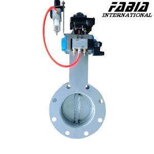 China Flanged Soft Seal Pneumatic Butterfly Valve For Water Supply And Drainage Pipes factory