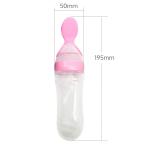 Solid Fresh Baby Bottle With Spoon , Baby Squeeze Feeder For 4 Months