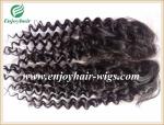 Lace top closure 4''x4'' ,malaysian virgin hair natural color curly 10''-24'