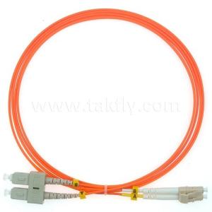 China LC UPC To SC UPC Duplex Multi Mode 50/125um OM2 2.0mm LSZH Fiber Optic Patchcord Jumpers factory