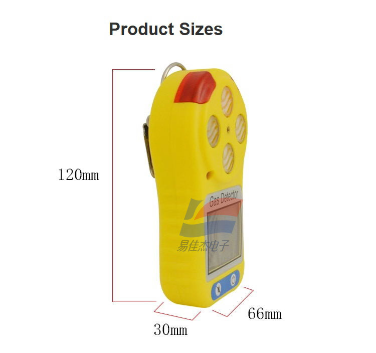 HFP-0401 Composite Portable Multi Gas Monitor Alarm Electrochemical Gas Monitor