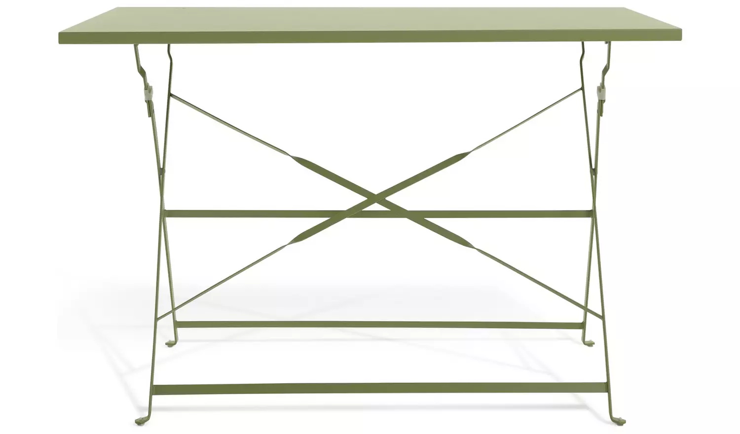 AJUNION 4 Seater Folding Metal Patio Set Steel Garden Set Folding Table and Chair Outdoor Bistro Set