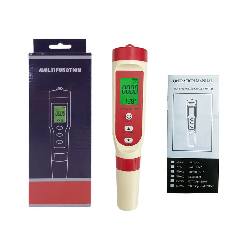 4 in 1 Multiparameter Water Meter pH TDS EC and Temperature Measurement in One Device