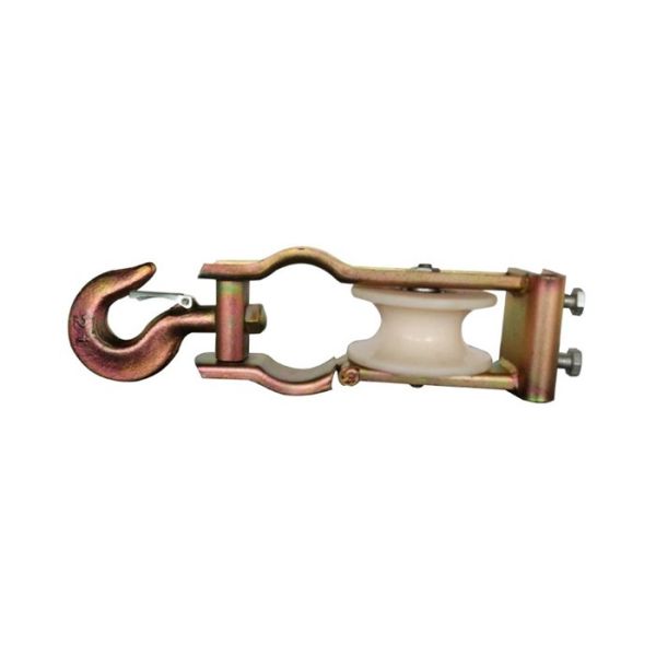 China Universal Wire Stringing Block Pulley , Crossarm Mounted And Hooked Style factory