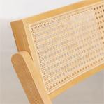 Restaurant Hotel Nordic Modern Natural Rattan Foldable Solid Wood Dining Chair