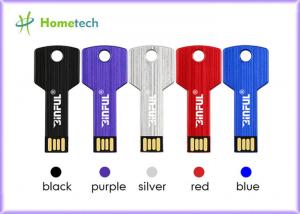 China Aluminium alloy Key Usb Memory Stick , Silver Waterproof Memory Key pendrive on sale