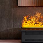 Steel Led Electric Fireplace for Freestanding Installation in Indoor/Living Room