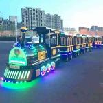 Electric Tourist Train Rides One Locomotive 4 Coaches Battery Power
