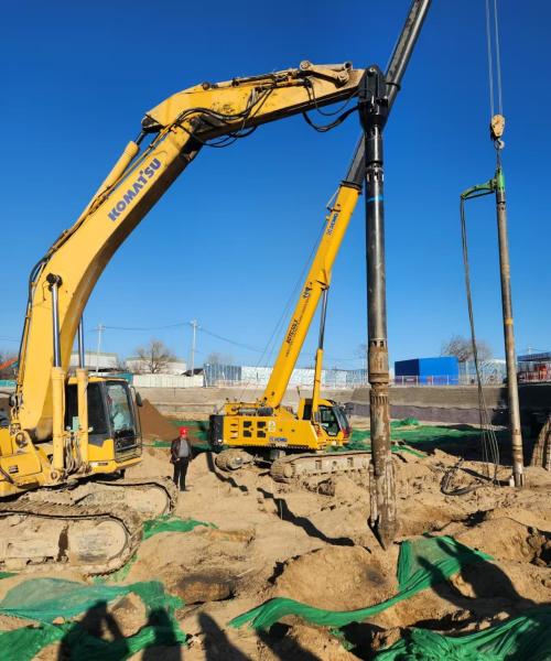 Low Impact Hydraulic Vibroflot And Excavator For Environmentally Friendly