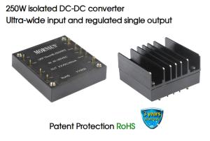 China 250W Isolated DC DC Converter Regulated Single Output Ultra Wide Input factory