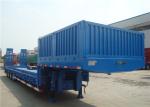 Heavy Equipment Delivery Lowboy Semi Trailer 4 Axle 80tons Top Flange Thickness
