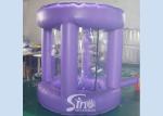 Inflatable Money Blowing Machine , PVC Tarpaulin Purple Cash Grab Booth