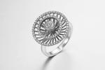 4.31g Silver And Cubic Zirconia Wedding Rings AAA Sterling Silver Cz Wedding