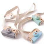 Let'S Make 1Pc Wooden Baby Toys Fashion Camera Wood Pendants Montessori Toys For
