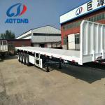 13 Tons Axles Flatbed Semi Trailers for 20ft 40ft Shipping Container Truck