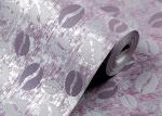 Bedding Room Purple Modern Removable Wallpaper For Bedroom Walls , Moisture