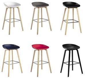 China Beech Wooden Hay Bar Stool , Optional Colors Kitchen Counter Stools 75cm Height factory