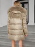 Machine Washable Thermal Cashmere Lady Jacket Without Real Fox Fur