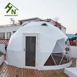 China Strong Hot Dipped Galvanized Steel Frame White Glamping Dome Tent factory