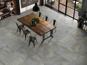 China Antique 3D Inkjet Marble Modern Grey Floor Tiles Matte Finished Stain Proof factory