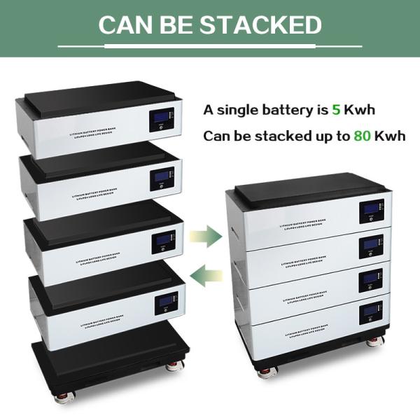 Rack Modular 48v Lifepo4 Battery 10kwh 20kwh Solar Energy Stackable Home Battery