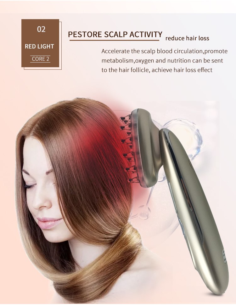 Personal Power Hair Grow Laser Brush Electric Comb for Hair Loss Treatment