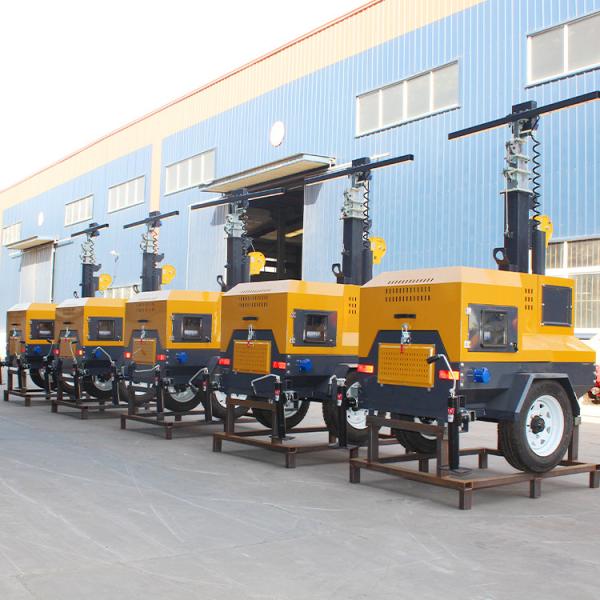 Highly 7m Hydraulic Lighting Tower with 12H Continuous Operation and Kubota