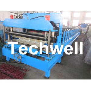 Custom 13 - 22 Forming Station Metal Roof Tile Roll Forming Machine For Color