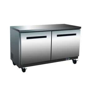 China Commercial Double Door Undercounter Freezer Ventilated Cooling System factory
