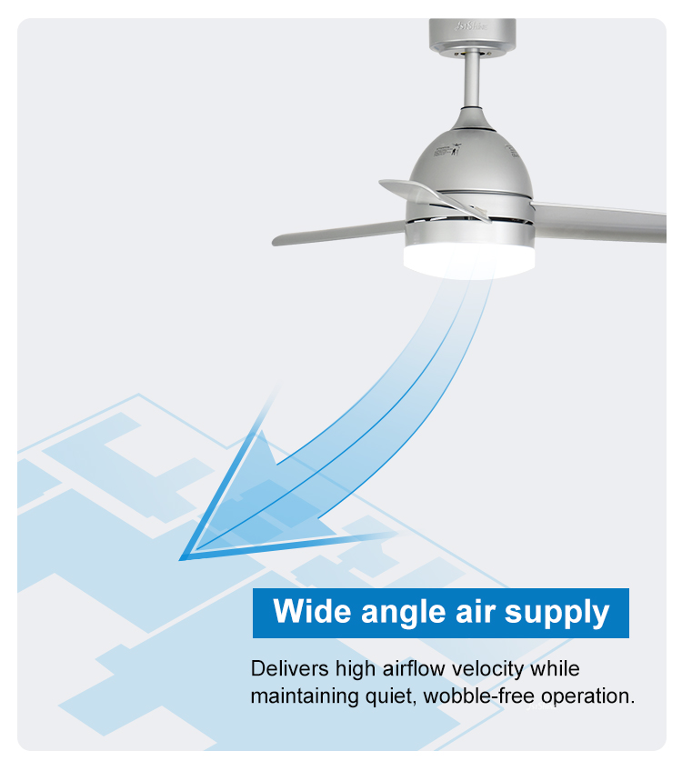 Small Room Metal LED Ceiling Fan with 3/5 Speeds and Easy Clean Design at Affordable