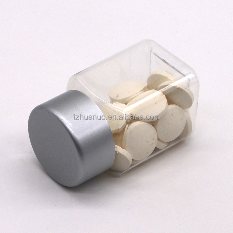 Clear Square Shape 30mL PET Plastic Bottle for Medicine Supplement Storage Supplement