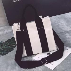 China Contrast Shoulder 16 Oz Canvas Grocery Shopping Bags factory