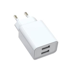China 5V 2.4A Dual USB Portable Charger , Travel Cell Phone Charger EU Plug factory