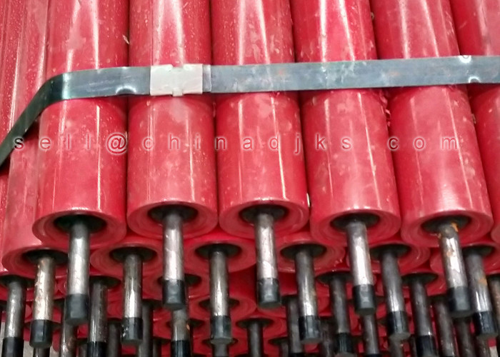 Dia 219mm Carbon Steel Nylon Belt Conveyor Roller Arc Welding