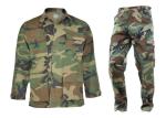 Desert Woodland Army Camo Suit , Mock - Neck Collar Tactical Camo Clothing