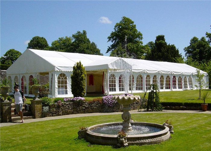 UV - Resistant Aluminum PVC Canopy Tent With VIP Wooden Flooring