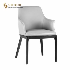 China ODM PU Leather Low Back Upholstered Dining Chairs factory
