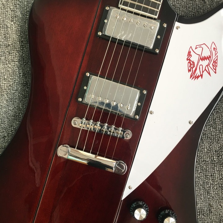 Chibson firebird electric guitar dark red finish firebird guitar free shipping honeyburst firebird guitar