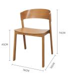 Customized Designs Stackable Wood Dining Chair for Hotel Restaurant in Modern