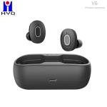 Black Color 50mAH True Wireless Stereo Headphones With Heavy Bass