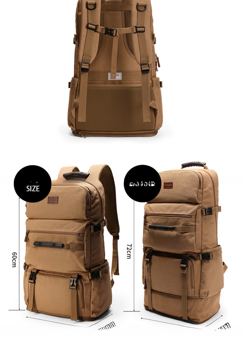 Characters Pattern Waterproof Multi-Function Outdoor Carrying Bag with Button Closure