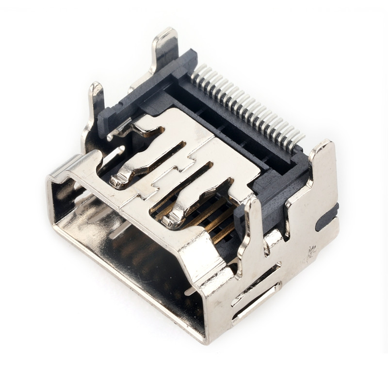 19 Pin Mini DP To HDMI Cable Connectors Adapter Type C Horizontal Socket Connector