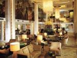 MDF Hotel Lobby Furniture Walnut Wood Coffee Table And Sofa Sets